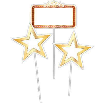 Hollywood Lights Centerpiece Sticks-Movie Night Awards Hollywood Themed Birthday Supplies-Party Things Canada
