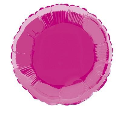 Hot Pink Round Foil Balloon-Metallic Helium Balloons-Party Things Canada