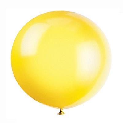 Lemon Yellow Giant Balloons-Gigantic Solid Color Latex Balloons-Party Things Canada