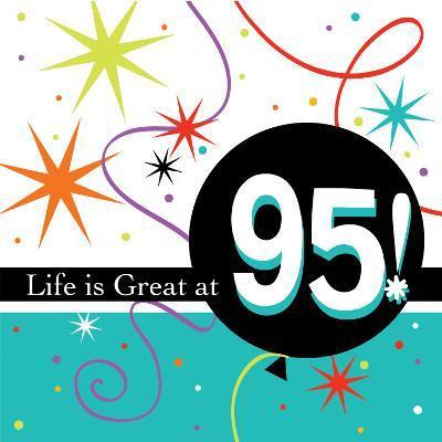 Life is Great '95' Beverage Napkins-Adults Milestones Birthday Supplies-Party Things Canada