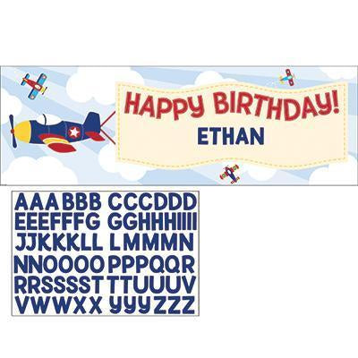 Lil Flyer Airplane Giant Party Banner-Aviator Themed Birthday Baby Shower Supplies-Party Things Canada