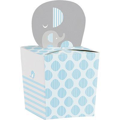 Little Peanut Boy Favor Boxes-Blue and Gray Elephants Boy Baby Shower Supplies-Party Things Canada