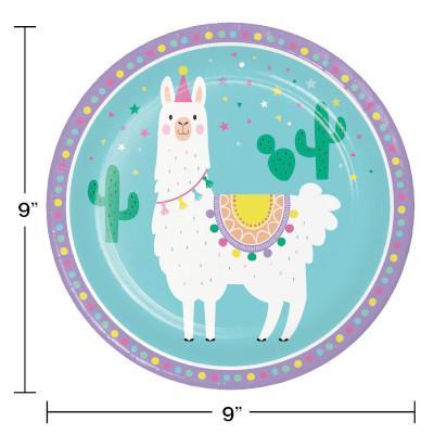 Llama Party Dinner Plates-Party Things Canada