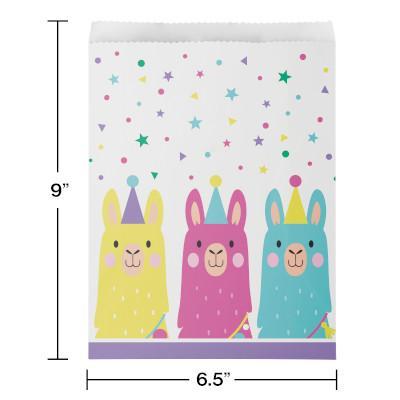 Llama Party Large Paper Treat Bags-Party Things Canada