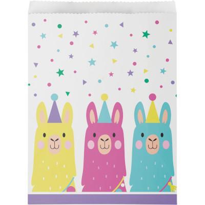 Llama Party Large Paper Treat Bags-Party Things Canada