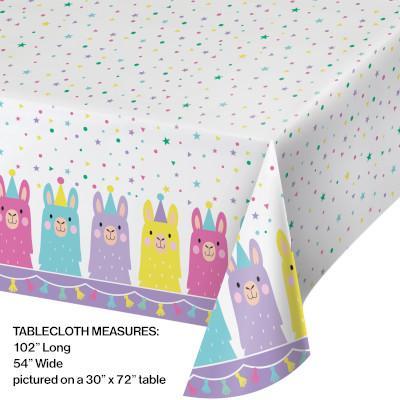 Llama Party Plastic Tablecover-Party Things Canada