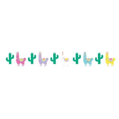Llama Party Shaped Twine Banner-Party Things Canada