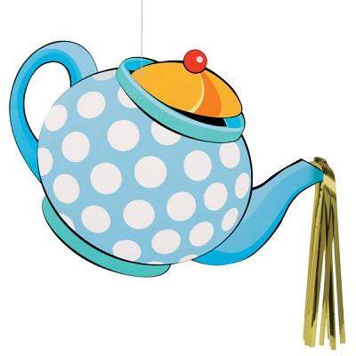 Mad Hatter Tea Party Hanging Tea Pot-Mad Hatter Tea Themed Birthday Supplies-Party Things Canada