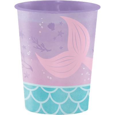 Mermaid Shine Plastic Favor Cup-Mermaids Iridescent Birthday Supplies-Party Things Canada