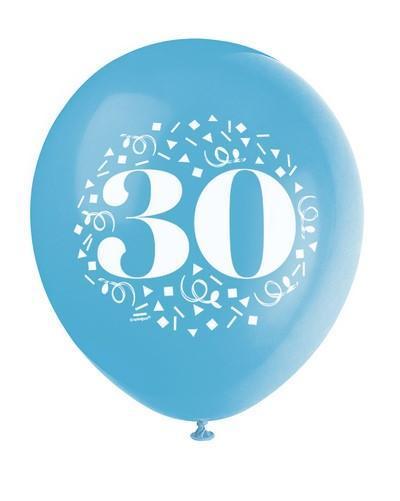 Milestone Number 30 Assorted Balloons-Age Birthday Latex Balloons-Party Things Canada