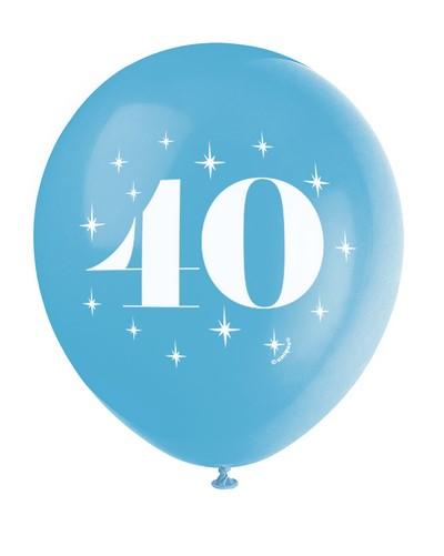 Milestone Number 40 Assorted Balloons-Age Birthday Latex Balloons-Party Things Canada
