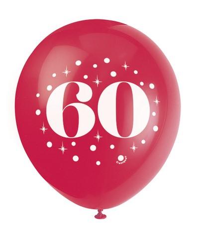 Milestone Number 60 Assorted Balloons-Age Birthday Latex Balloons-Party Things Canada