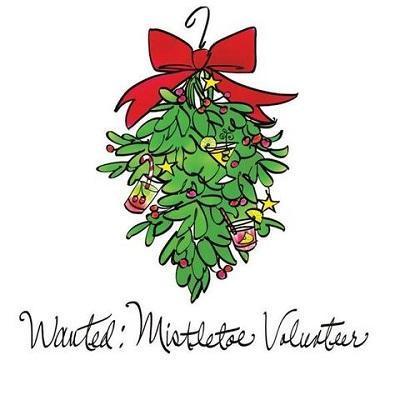 Mistletoe Volunteer Christmas Humorous Beverage Napkins