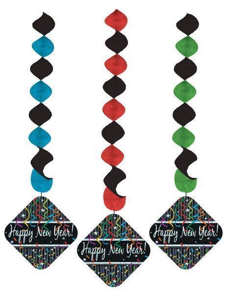 Prismatic Dangling Cutouts - New Year Sparkle