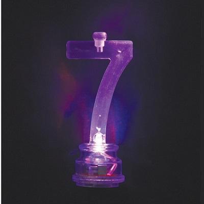Number '7' Flashing Candle Holder-Birthday Cake Age Toppers-Party Things Canada