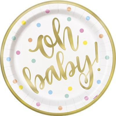 Oh Baby Dinner Plates - Party Things Canada