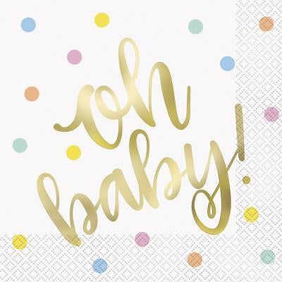 Oh Baby Luncheon Napkins - Party Things Canada