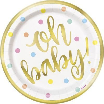Oh Baby Luncheon Plates - Party Things Canada