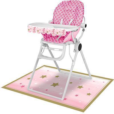 One Little Star Girl High Chair Kit-Twinkle Little Star Girl 1st Birthday Baby Shower-Party Things Canada