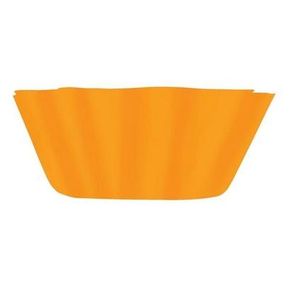 Orange Large Plastic Fluted Bowl-Halloween Decorations and Accessories-Party Things Canada