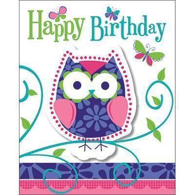 Owl Pal Birthday Invitations-Owl Themed Girl Birthday Supplies-Party Things Canada