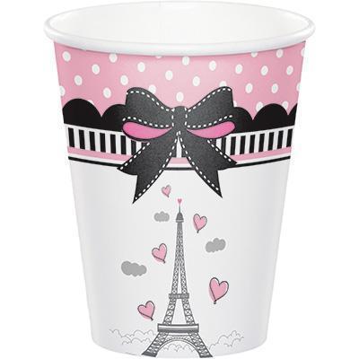 Party in Paris Cups-Paris France Birthday Supplies-Party Things Canada