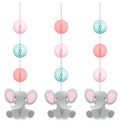 Pink Enchanting Elephant Hanging Cutouts-Party Things Canada