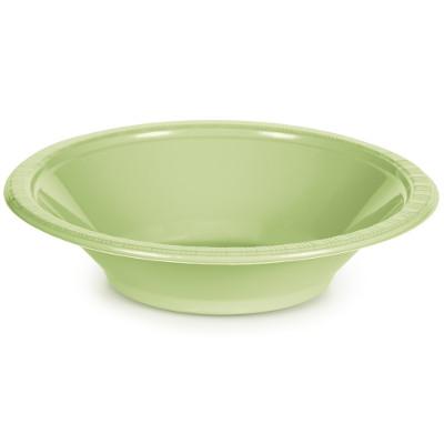 Pistachio Plastic Bowls-Pistachio Green Solid Color Tableware-Party Things Canada