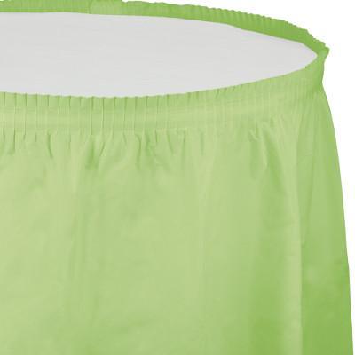 Pistachio Plastic Table Skirt-Pistachio Green Solid Color Tableware-Party Things Canada