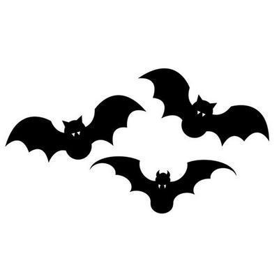 Plastic Bats Silhouette Cutouts-Halloween Decorations-Party Things Canada