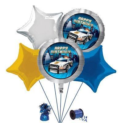 Police Party Balloon Bouquet-Cops Themed Birthday Supplies-Party Things Canada