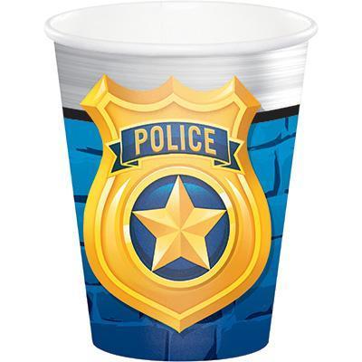 Police Party Cups-Cops Themed Birthday Supplies-Party Things Canada