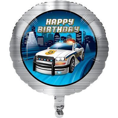 Police Party Metallic Balloon-Cops Themed Birthday Supplies-Party Things Canada