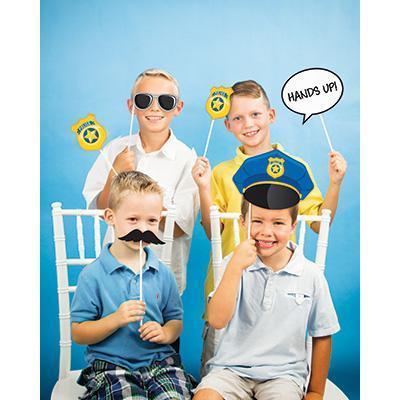 Police Party Photo Booth Props-Cops Themed Birthday Supplies-Party Things Canada