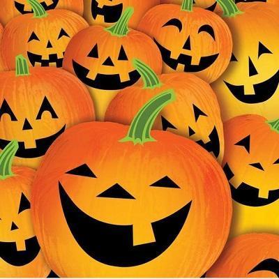 Pumpkin Tricks Luncheon Napkins-Carved Pumpkins Themed Halloween Party Supplies-Party Things Canada