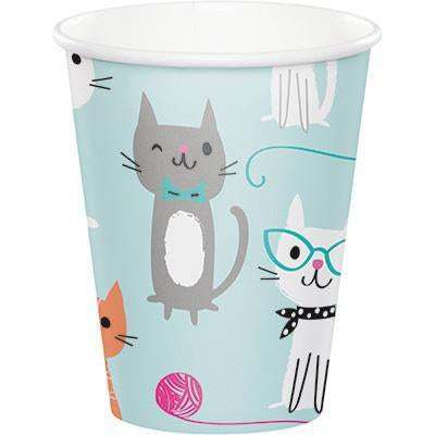 Purr-Fect Party Cups-Cat Kittens Themed Girl Birthday Supplies-Party Things Canada