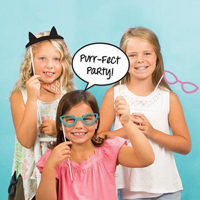 Purr-Fect Party Photo Booth Prop-Cat Kittens Themed Girl Birthday Supplies-Party Things Canada