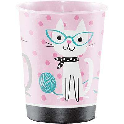 Purr-Fect Party Plastic Favor Cup-Cat Kittens Themed Girl Birthday Supplies-Party Things Canada