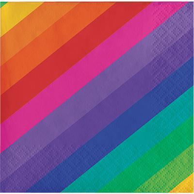 Rainbow Beverage Napkins-Rainbow Themed Birthday Supplies-Party Things Canada