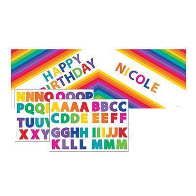 Rainbow Giant Party Banner-Rainbow Themed Birthday Supplies-Party Things Canada
