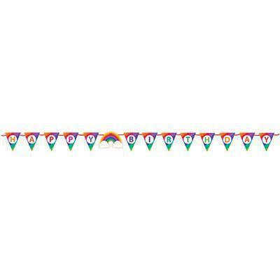 Rainbow Ribbon Banner-Rainbow Themed Birthday Supplies-Party Things Canada