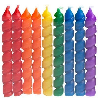 Rainbow Spiral Candles-Rainbow Themed Birthday Supplies-Party Things Canada
