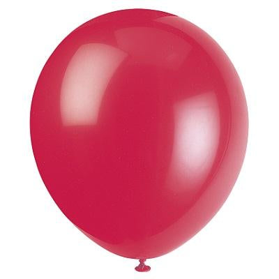 Ruby Red Latex Balloons-Solid Color Latex Balloons-Party Things Canada