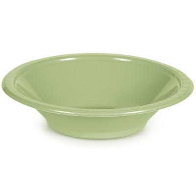 Sage Green Plastic Bowls-Sage Green Solid Color Tableware-Party Things Canada