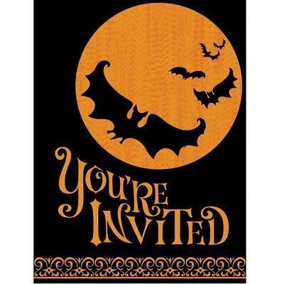 Scary Silhouettes Invitations-Halloween Party Tableware Supplies-Party Things Canada