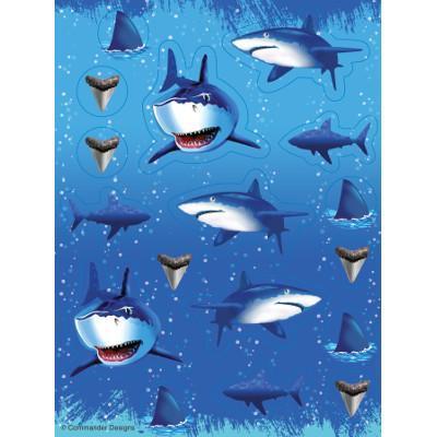 Shark Splash Stickers-Scary Shark Themed Birthday Supplies-Party Things Canada