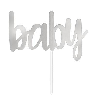 Silver Baby Cake Topper - Party Things Canada