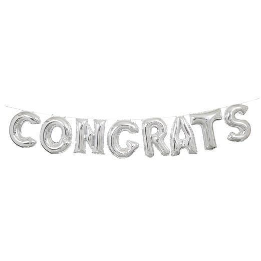 'Congrats' Foil Balloon Banner Kit-Party Things Canada