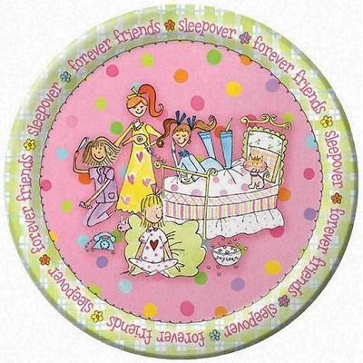 Sleepover Dinner Plates-Sleepover Party Tableware Ideas Supplies-Party Things Canada