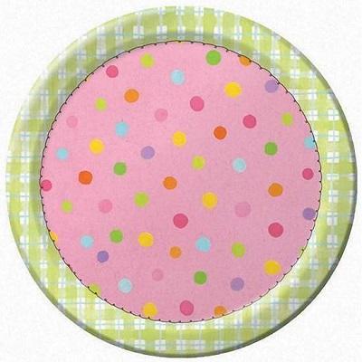 Sleepover Dots Print Dinner Plates-Sleepover Party Tableware Ideas Supplies-Party Things Canada